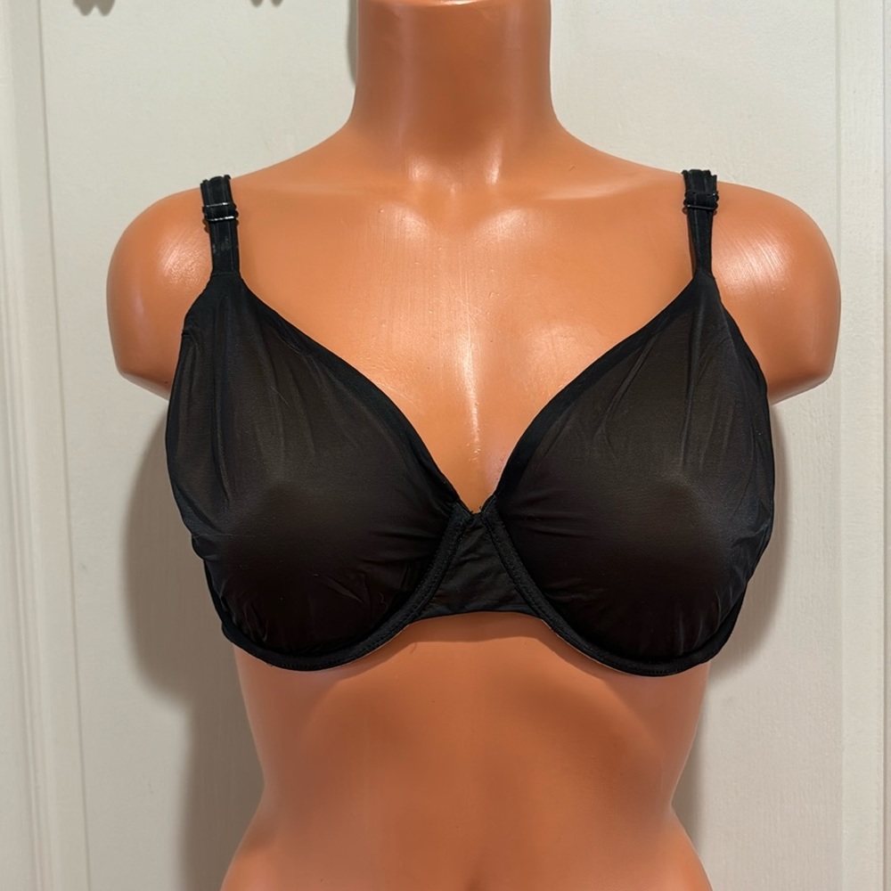 VICTORIA'S SECRET BARE Angelight Full-Coverage Bra Black 34DD $50 EUC - Picture 4 of 11